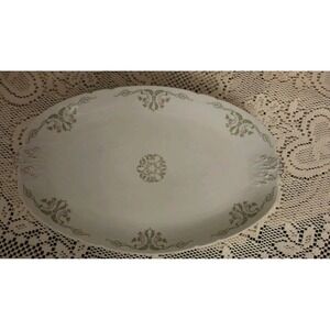 Weimar Germany Antique Platter Porcelain Pink & Green  Understated Elegance